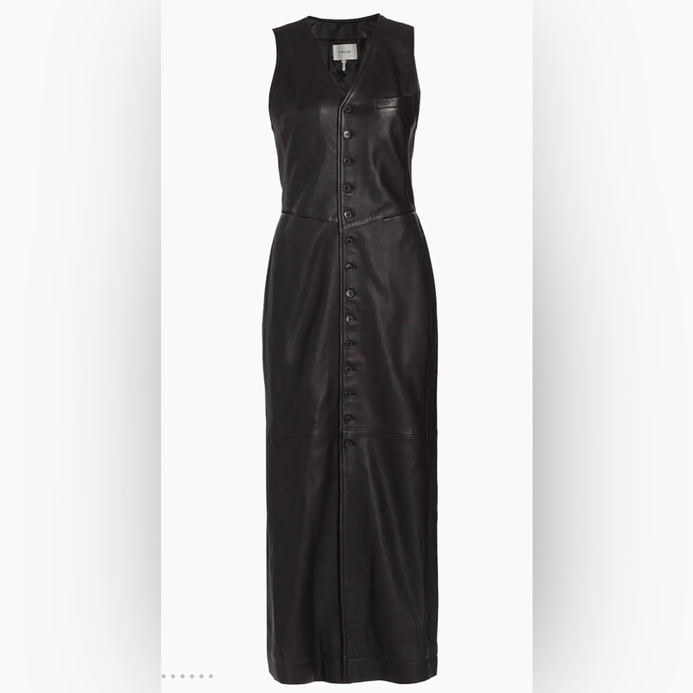 Frame
Sleeveless Leather Button-Front Midi-Dress S/P